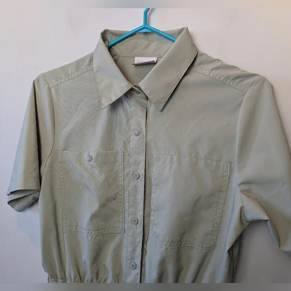 COLUMBIA Women Romper Light Green With Pockets Size Small recycled materials - Picture 3 of 13